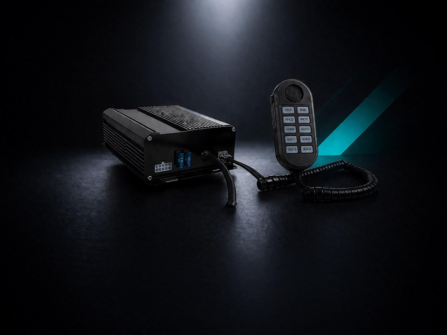 SIRENA ELECTRONICA ESTANDAR 150W, CONTROL CON MANDO, ALUMINIO, VARIOS TONOS OFICIALES, POLICIA, SERENAZGO, ESCOLTA, BOMBEROS.